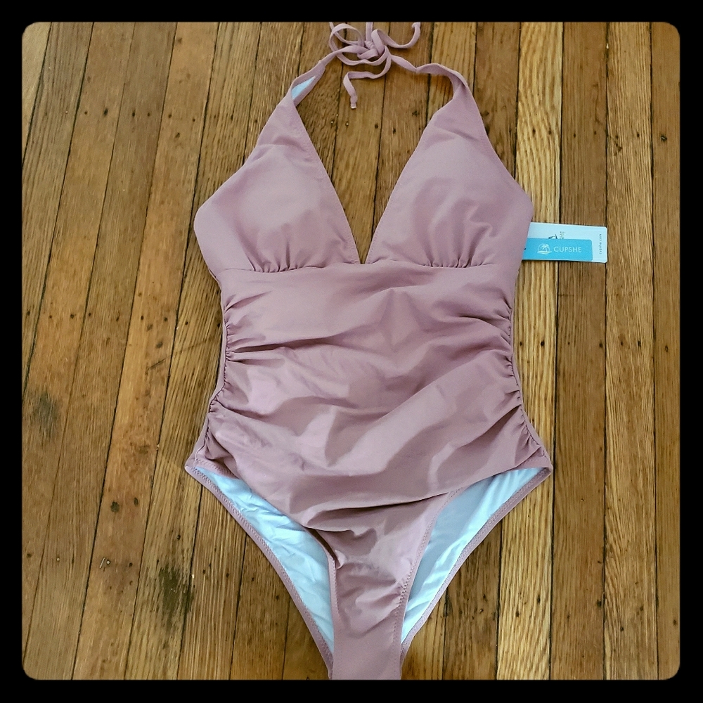 BRAND NEW Cupshe one piece nude pink swimsuit - Picture 4 of 7